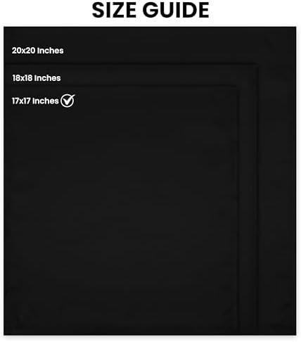 Utopia Home [24 Pack, Black] Cloth Napkins 17x17 Inches, 100% Polyester - Image 2