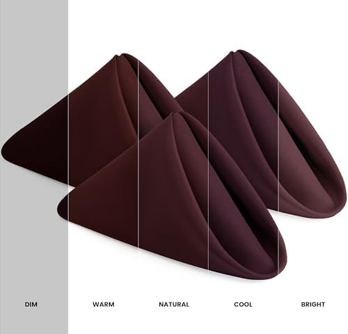Utopia Home Burgundy Cloth Napkins (12 Pack, 20x20 Inches), Ideal Dinner Napkins for Party, Wedding and Lunch/Dinner - Image 2