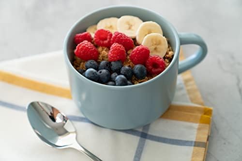 10 Strawberry Street Wazee Matte 4.75"/22 oz Oversized Mug, Set of 6, Mineral Blue - Image 4