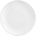Round Stoneware Dinner Plate, Bright White, 10.5 Inch Coupe Style, Microwave and Dishwasher Safe, 12 Count