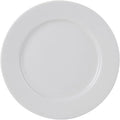 Tuxton China ALA-090 Plate, 9" Diameter, Round, Wide Rim, Rolled Edge, Microwave and Dishwasher Safe, Oven Proof, Fully Vitrified, TuxCare, Healthcare, Alaska, Porcelain White, Pack of 24