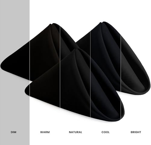 Utopia Home [12 Pack, Black] Cloth Napkins 17x17 Inches, 100% Polyester - Image 2