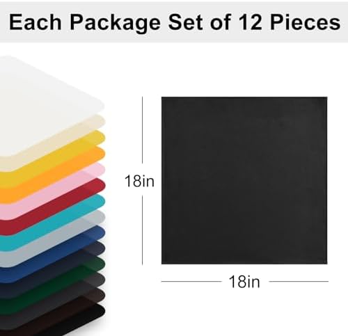 Hiasan Cloth Napkins Set of 12, 18 x 18 Inch, Black - Image 5
