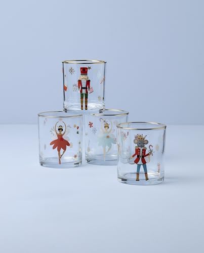 Lenox Nutcracker Ballet Double Old Fashioned Glasses, Christmas Set of 4 - Image 6