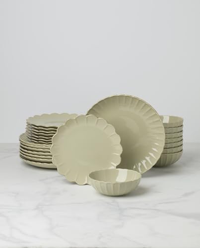 Lenox French Perle Scallop Matcha Stoneware 24-Piece Dinnerware Set for 8 - Image 5