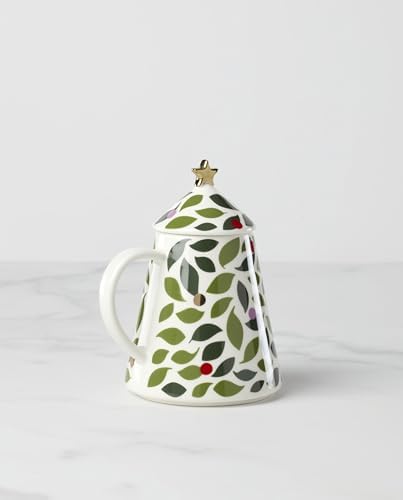 kate spade new york Evergreen Figural Tree Christmas Mug with Lid - Image 4