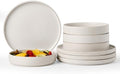 Famiware Star 8-Piece Plates and Bowls, Stoneware Dinnerware Dish Set for 4 by Famiware
