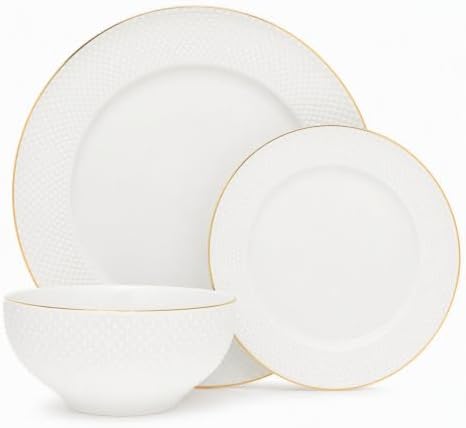 Godinger Dinnerware Set, Gold Rimmed 18-Piece Set - Service for 6 by Godinger
