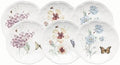 Lenox Butterfly Meadow 6-Piece Tidbit Plates, Dessert Plate Set for 6 by Lenox