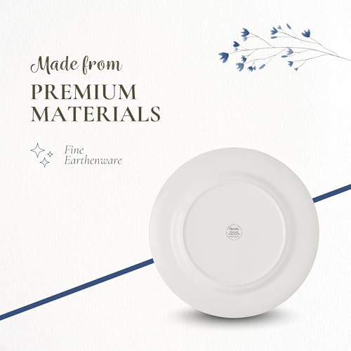 Spode Steccato Collection - 11" Dinner Plate, Stripe Cobalt Blue (Set of 4) | Fine Earthenware | Microwave and Dishwasher Safe | Made in England | Large Serving Plate for Salad, Pasta, or Appetizers - Image 4
