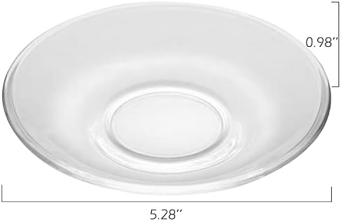 WHJY 6 pcs Clear Glass Plates, 5 inch Glass Plate Set, Small Dessert Plates Tea Plates Bulk (Pack of 2) - Image 2