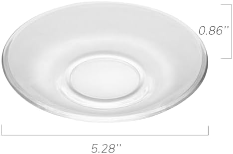 WHJY 6 pcs Clear Glass Plates, 5 inch Glass Plate Set, Small Dessert Plates Tea Plates Bulk - Image 2