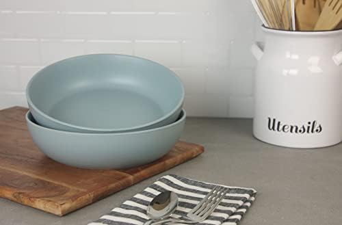 10 Strawberry Street Wazee Matte 9"/48oz Serving Bowl, Set of 2, Mineral Blue - Image 3