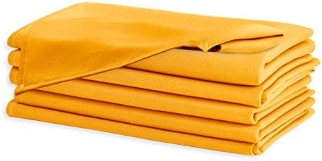 Hiasan Cloth Napkins Set of 6, 20 x 20 Inch, Orange by Hiasan