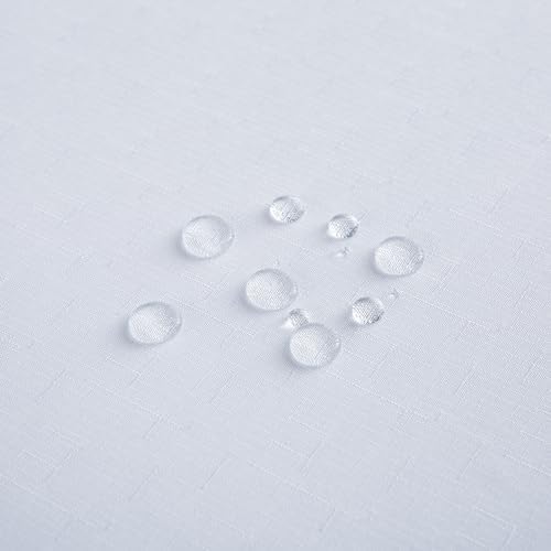 EHouseHome Waterproof Faux Linen Dinner Napkins, Set of 12, 17 x 17, White - Image 6