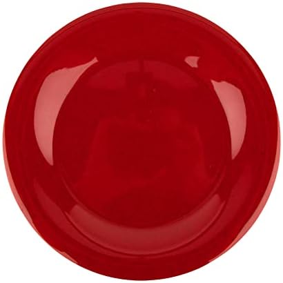 GET 6 1/2" Red Wide Rim Melamine Appetizer Plate (Set of 4) by GET