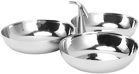 Yosoo Health Gear 3 In 1 Stainless Steel Snack Plate Tray, 2 PCS - Image 6