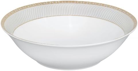 Lorren Home Trends 57-Piece Porcelain Dinnerware Set, Alina-GD, Service for 8 - Image 4