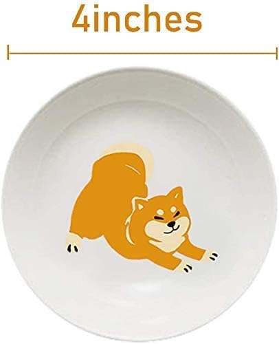 4pcs Ceramics Shiba Dog Seasoning Dishes Dipping Appetizer Plates - Image 2