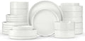 Herogo 24 Piece Dinnerware Sets with Pasta Bowls for 6, Dinner Salad Plates and Cereal Serving Bowls, Stoneware Dishes Dinner Ware for Kitchen Dining, Dishwasher & Microwave Safe, Speckled White by Herogo