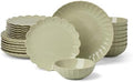 Lenox French Perle Scallop Matcha Stoneware 24-Piece Dinnerware Set for 8 by Lenox