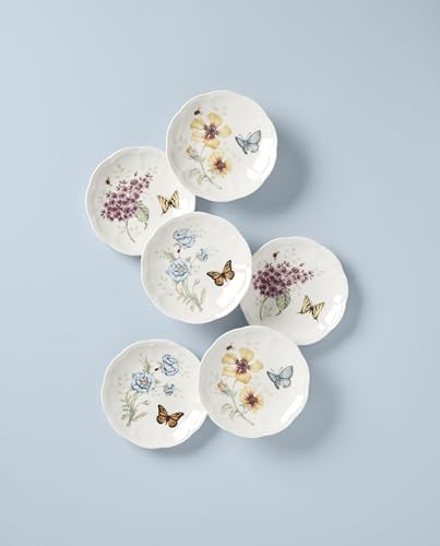 Lenox Butterfly Meadow 6-Piece Tidbit Plates, Dessert Plate Set for 6 - Image 2