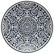 Fortessa Havana Vitrified China Coupe Rimless Plate 4 Pack, Blue, Bread and Butter Plate, 6.25 Inch by Unknown