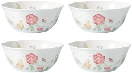 Lenox Butterfly Meadow Large All-Purpose Bowls, Salad Bowl Set for 4 by Lenox