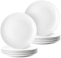 BTaT- White Dinner Plates, 10.5 inch, Set of 12, Restaurant Dishes, White Porcelain Dinner Plates by BrewToATea