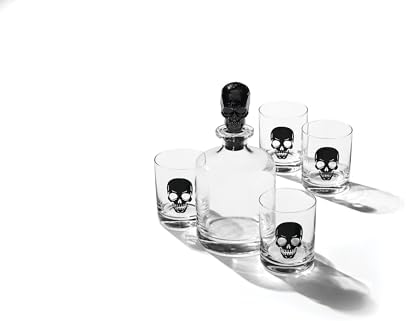Oneida Vintro Halloween Skeleton 5-Piece Whiskey Glass Set - Image 2
