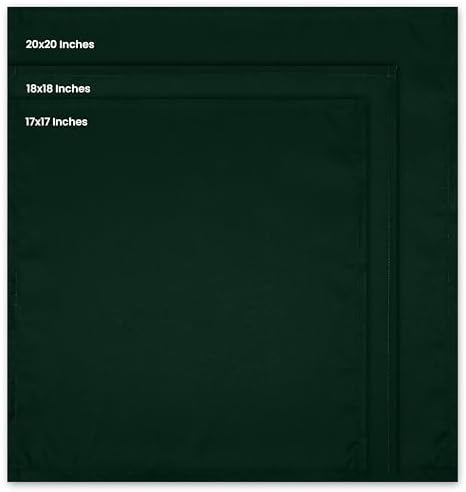Utopia Home [12 Pack, Hunter Green] Cloth Napkins 20x20 in, 100% Polyester - Image 3