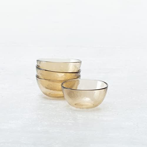 Fortessa Los Cabos Glass Dinnerware Collection, Dessert Snack Bowl (Set of 4), 5 Inch/12.5 oz, Ginger Root - Image 2