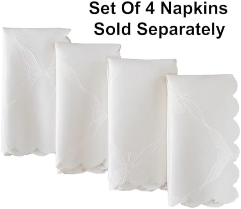 Newbridge Holiday Ribbons Bows Ivory Napkins, Set of 4 - Image 5