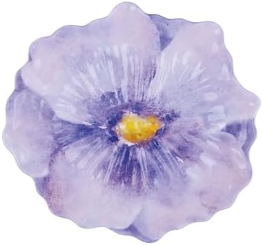 UP Lavender Melamine Dessert Plates, Floral-Shaped Small Serving Plates, for Appetizer, Snacks, and Side Dishes, Purple, 7.5 x 7 Inch, Set of 4 - Image 5
