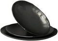 TP Melamine Serving Platters Set of 3, 10", 12" and 14" Oval Serving Trays for Food, Fruits, Snacks, Appetizers and Desserts, Lightweight Plates Set for Home Parties Indoors & Outdoors, Black by TastePrime