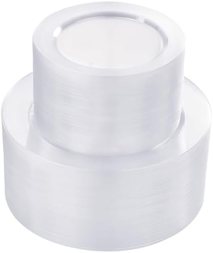Bestluck 200PCS Clear Plastic Plates, Disposable Plates for 100 Guests by Bestluck