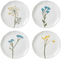 Lenox Wildflowers 4-Piece Tidbit Plates, Dessert Plate Set for 4 by Lenox