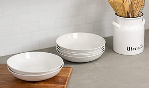 10 Strawberry Street Simply White 36 Oz Pasta/Dinner Bowl, Set of 6 - Image 5