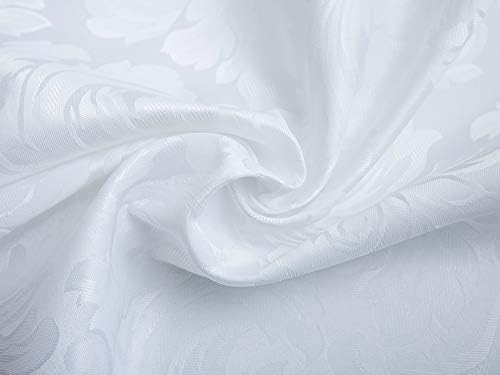 EHouseHome Damask Jacquard Cloth Napkins Waterproof Spillproof Polyester Fabric Napkins White, Set of 12, 17 x 17 Inch (Pack of 2) - Image 6