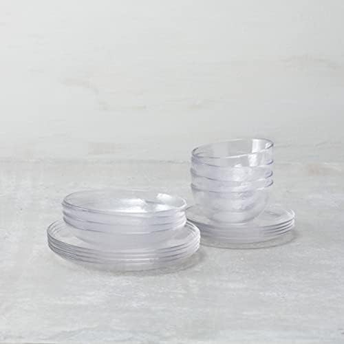 Fortessa Los Cabos Glass Dinnerware Collection, Dinner Plate (Set of 4), 10.5 Inch, Clear - Image 4