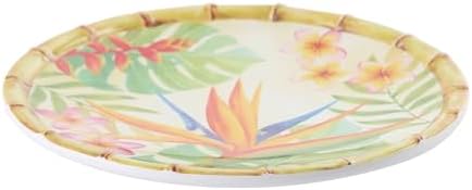 UP Bird of Paradise Melamine Round Dessert Plates, Small Serving Plates, for Appetizer, Snacks, and Side Dishes, Multicolor, 6 Inch, Set of 4 - Image 5