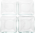 Tempered Glass Plates Set of 4, 8 Inch Appetizer Dessert Plates by heatedicecreamscoop