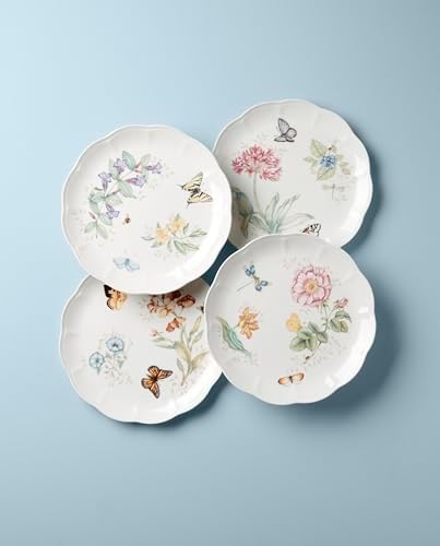 Lenox Butterfly Meadow Porcelain Dinner Plate Set for 4 - Image 3
