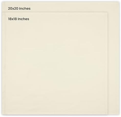 Utopia Kitchen Cotton Blend Ivory Cloth Napkins [12 Pack, 18x18 Inch] - Image 3