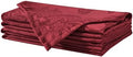 Newbridge Barcelona Damask Fabric Napkins, Set of 4, Burgundy – No Iron, Soil Resistant Cloth Napkins for Dining, Parties and Holidays by HomeBargainsPlus