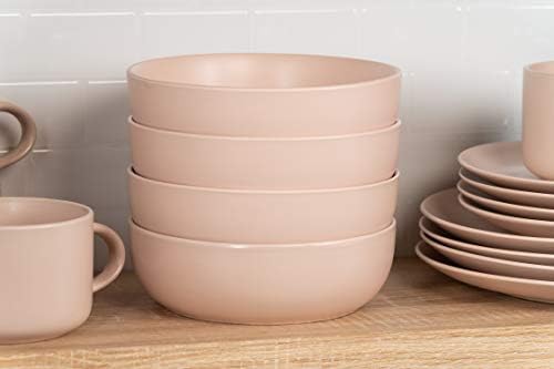 10 Strawberry Street Wazee Matte Coupe Dinnerware, Bowl, Blush, Set of 6 - Image 4