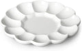 MALACASA Ceramic Deviled Egg Tray, 10 Inch Round Serving Platter, 12 Wells by MALACASA