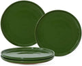 8-Inch Salad Plates, Set of 4, Forest Glaze Green by Ruxmirae