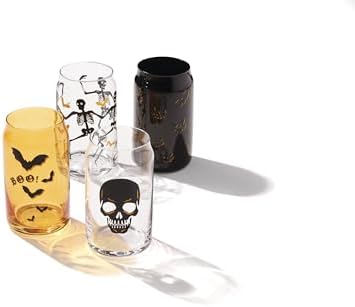 Oneida Vintro Halloween Can Cooler Glasses, 16oz, Set of 4 - Image 2