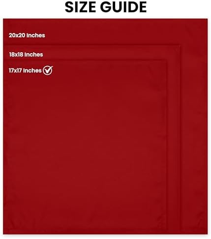 Utopia Home [24 Pack, Red] Cloth Napkins 17x17 Inches, 100% Polyester - Image 3